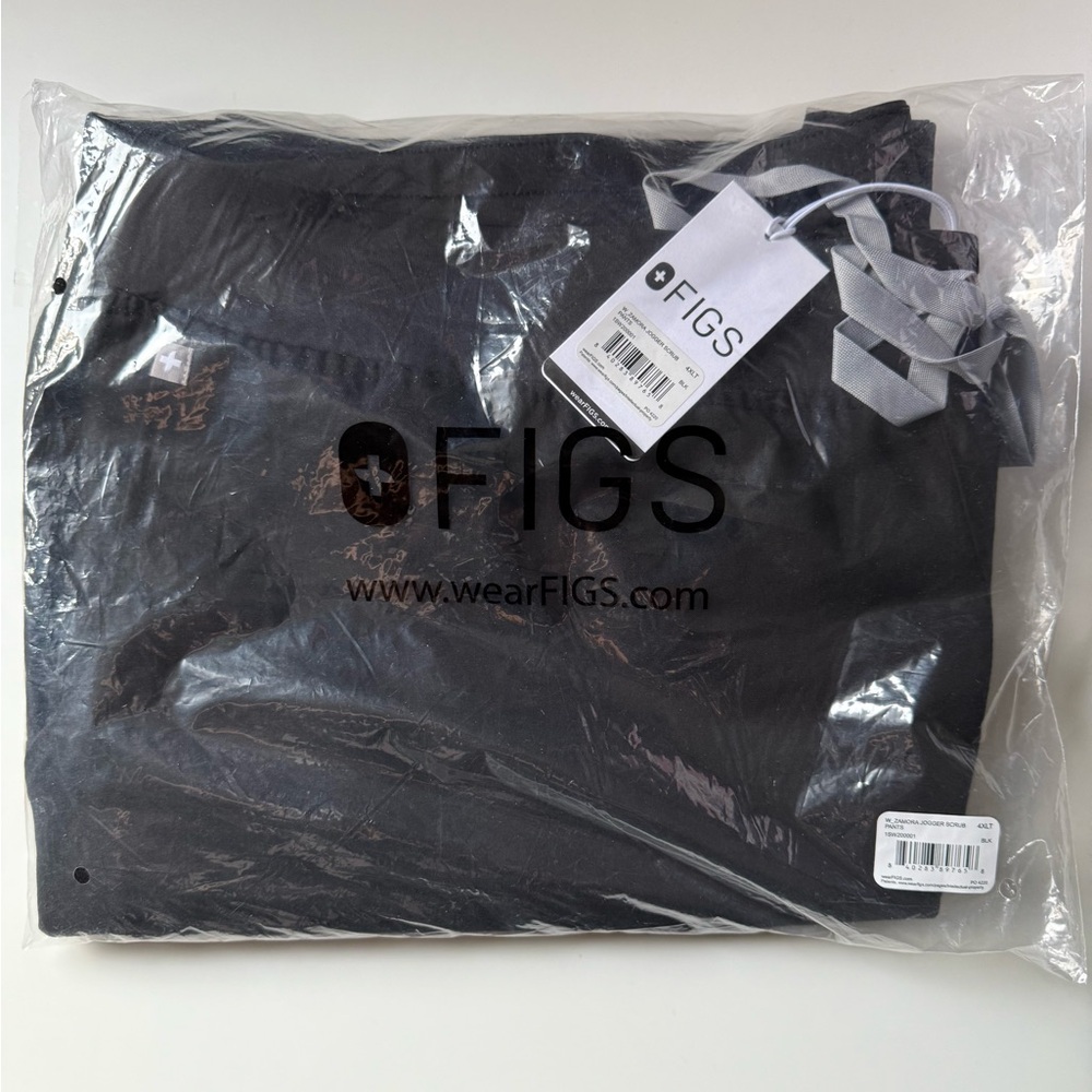 FIGS Zamora Jogger Scrub Pants Black Women's Size 4XL Tall